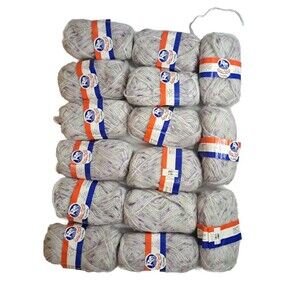 Lana Moro Flurri Lot Of 15 Brushed Acrylic Yarn Skeins Knitting 1oz Gray Purple